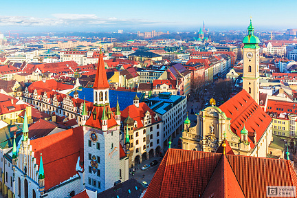 Старый город Мюнхена с высоты