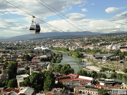 Фотообои Фуникулер с видом на Тбилиси. Грузия