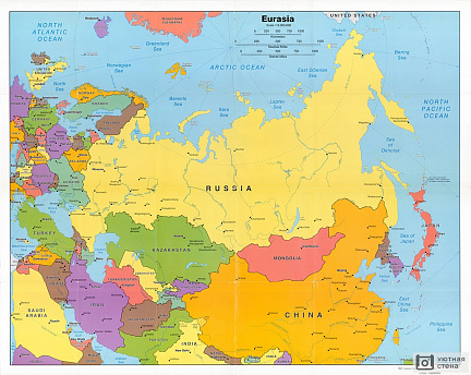 Политическая карта Евразии