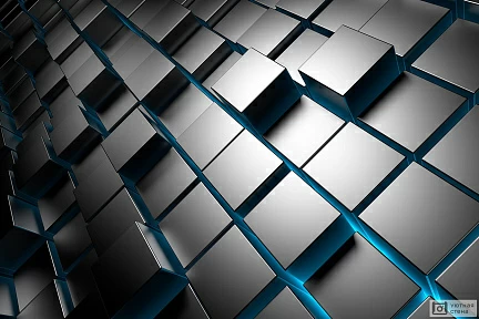 3D фон с черными кубиками