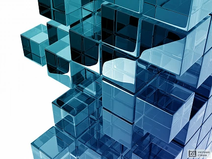 Стеклянные 3D кубики