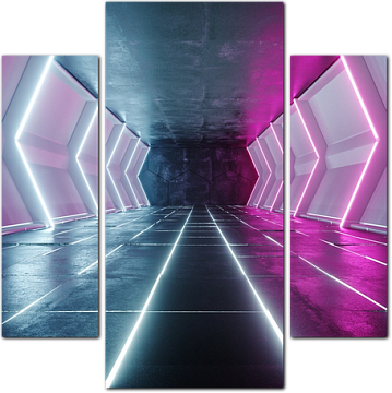 Неоновый фиолетовый тоннель