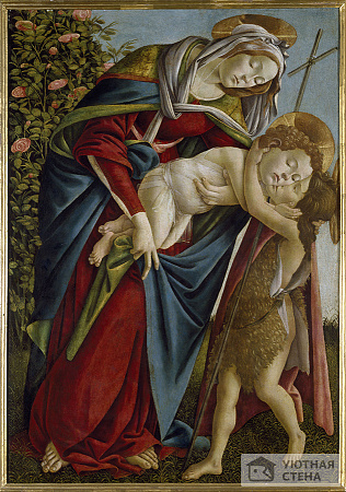 Сандро Боттичелли - Мадонна с младенцем и юным Иоанном Крестителем