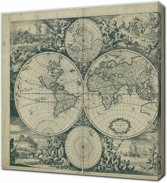 Карта мира 1668 год