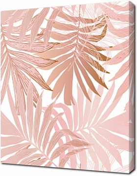 Пальмовые листья в розовых тонах