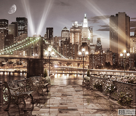 Фотообои Сказочный Нью-Йорк в сепии