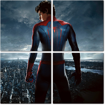 Человек-паук на крыше небоскреба