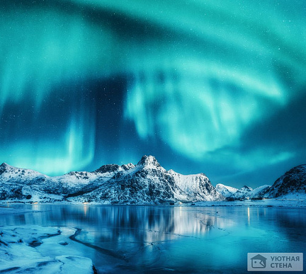 Фотообои Потрясающие полярное сияние