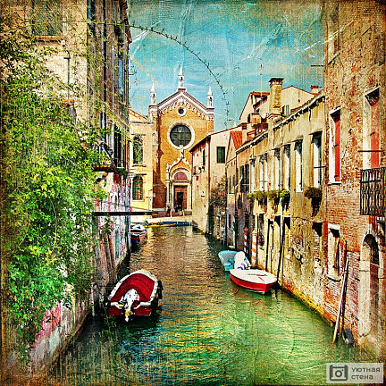 Фотообои Изображение Венеции в стиле живопись