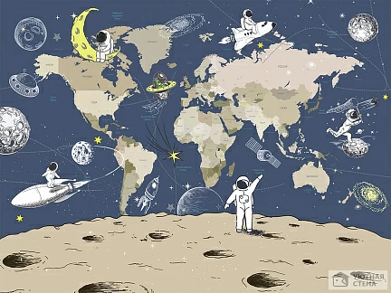 Карта для детей с поверхности луны