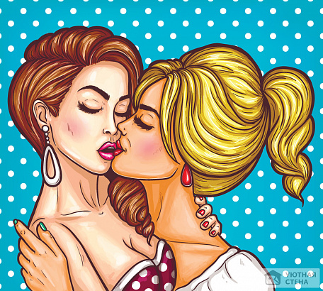 Изображение поп-арт двух девушек