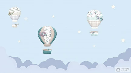 Воздушные шары из лоскутов одеяла