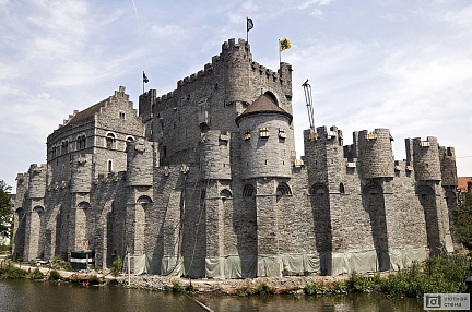 Фотообои Старая крепость в древнем городе Гент, Бельгия