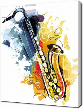 Красочный саксофон