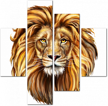 Компьютерный рисунок льва