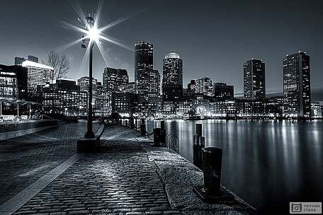 Фотообои Вечерняя набережная Бостона. США