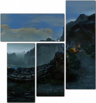 Каменные пейзажи из игры Ведьмак
