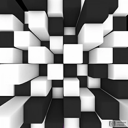 Черно-белые фигуры 3D