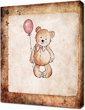Мишка Тедди на открытке