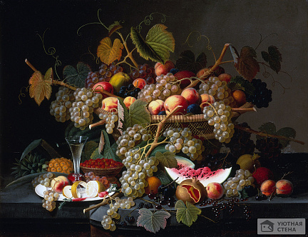 Северин Розен — Натюрморт с корзиной фруктов