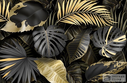 Золотистые тропические листья