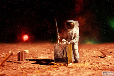 Космонавт на Марсе