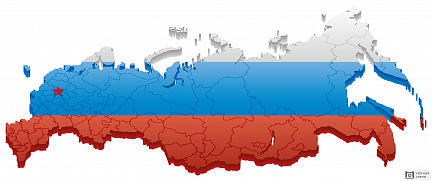 3Д карта Российской Федерации