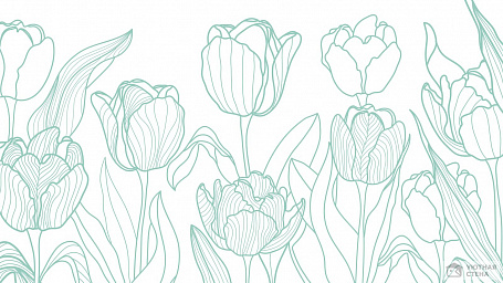 Линейная цветочная композиция с тюльпанами