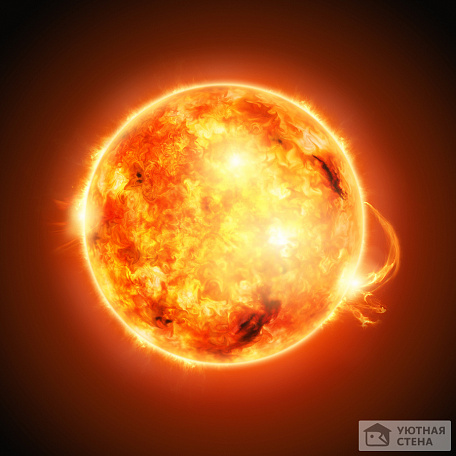 Огненный шар солнца