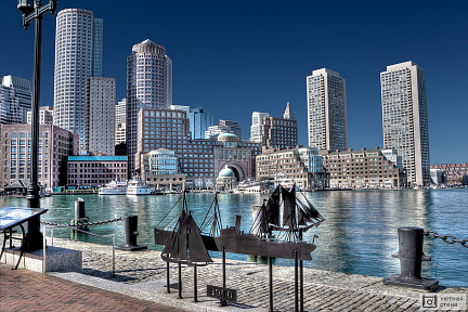 Фотообои Небоскребы гавани Бостона. США