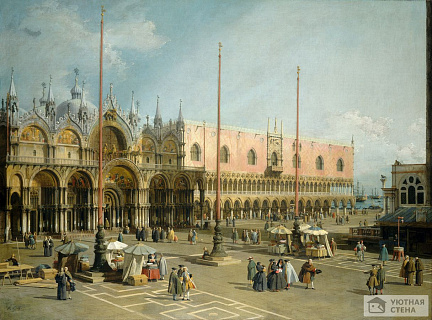 Вид на Дворец дожей в Венеции - Антонио Канальетто