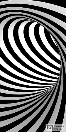 Черно-белая 3D спираль