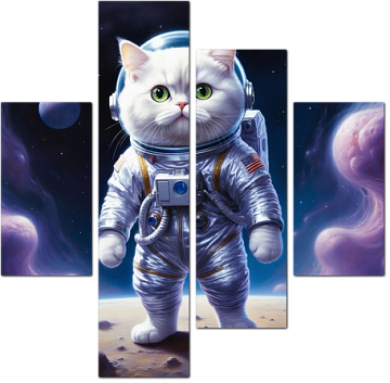 Кот в костюме астронавта