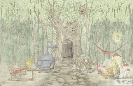 Уединенный дом в сказочном лесу