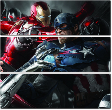 Боевые Железный человек и Капитан Америка