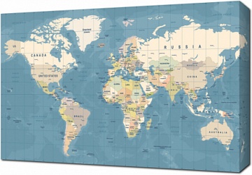 Политическая карта мира на английском языке