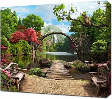 Каменный мост над озером