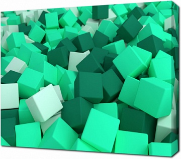 Зеленые кубы 3D