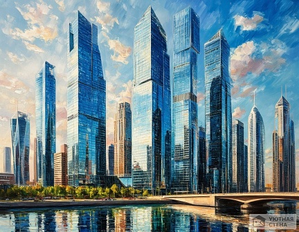 Небоскрёбы картина маслом