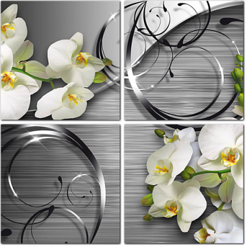 Орхидеи и металл 3D