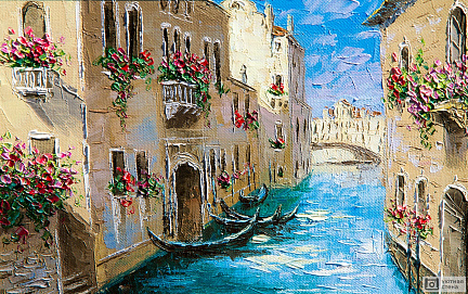 Фотообои Улочки Венеции красками