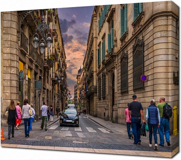 Старая улочка в Барселоне, Испания