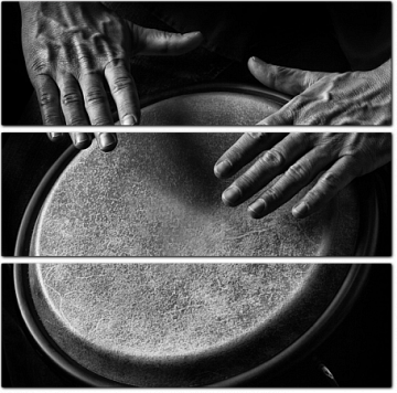 Черно-белое изображение барабана