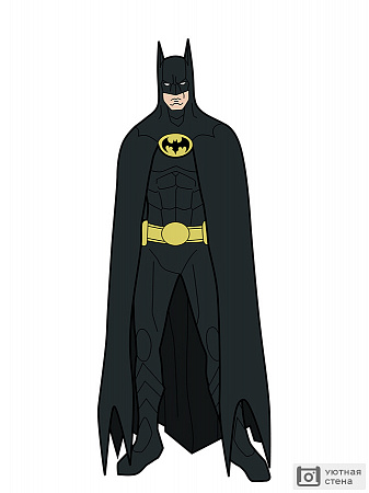 Бэтмен из мультфильма в черном костюме
