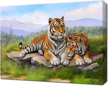 Фреска тигры