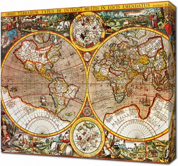 Старинная карта 17 века