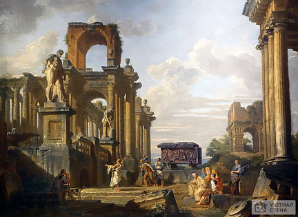 Фотообои Джованни Антонио Каналь — Вид на арку Константина с Колизеем