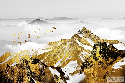 Фотообои Туман над золотыми горами
