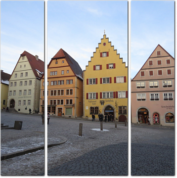 Цветные домики Ротенбурга. Германия