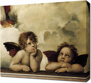 Рафаэль Санти - Два ангела (низ картины Сикстинская Мадонна)